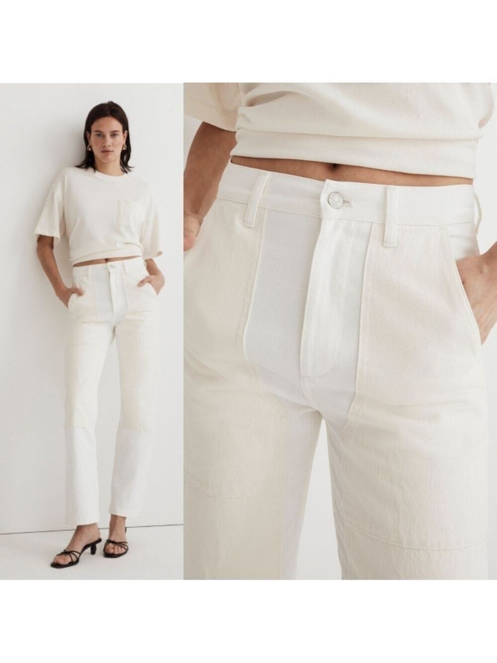 MADEWELL PERFECT VINTAGE STRAIGHT JEAN 90s TWO TONE WORKWEAR EDITION SIZE 29